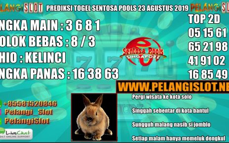 PREDIKSI TOGEL SENTOSA POOLS 23 AGUSTUS 2019