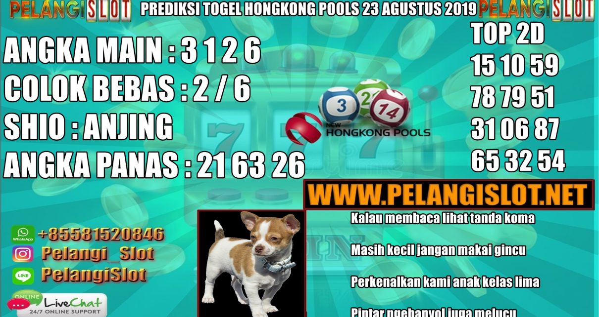 PREDIKSI TOGEL HONGKONG POOLS 23 AGUSTUS 2019