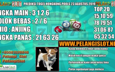 PREDIKSI TOGEL HONGKONG POOLS 23 AGUSTUS 2019