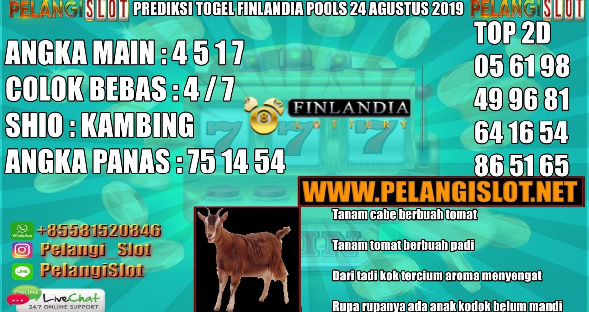 PREDIKSI TOGEL FINLANDIA POOLS 24 AGUSTUS 2019