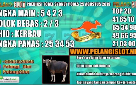 PREDIKSI TOGEL SYDNEY POOLS 25 AGUSTUS 2019