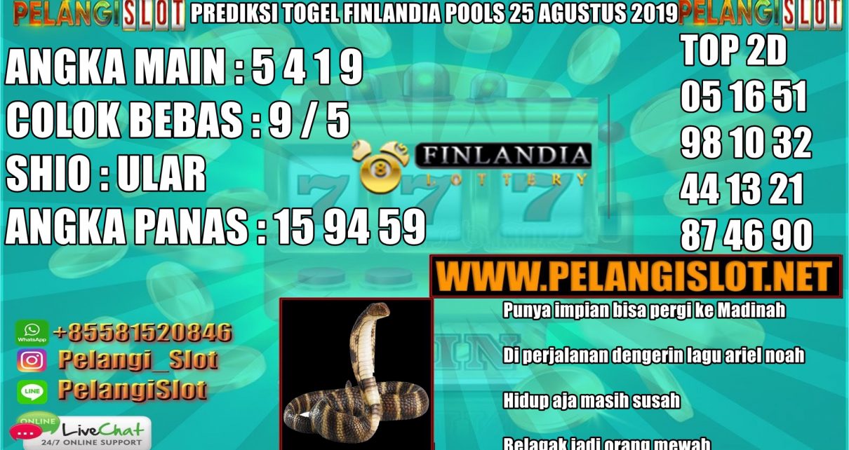 PREDIKSI TOGEL FINLANDIA POOLS 25 AGUSTUS 2019