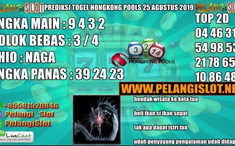 PREDIKSI TOGEL HONGKONG POOLS 25 AGUSTUS 2019