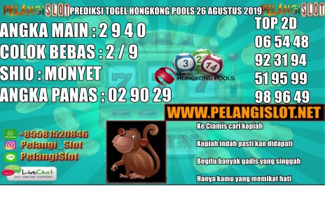 PREDIKSI TOGEL HONGKONG POOLS 26 AGUSTUS 2019