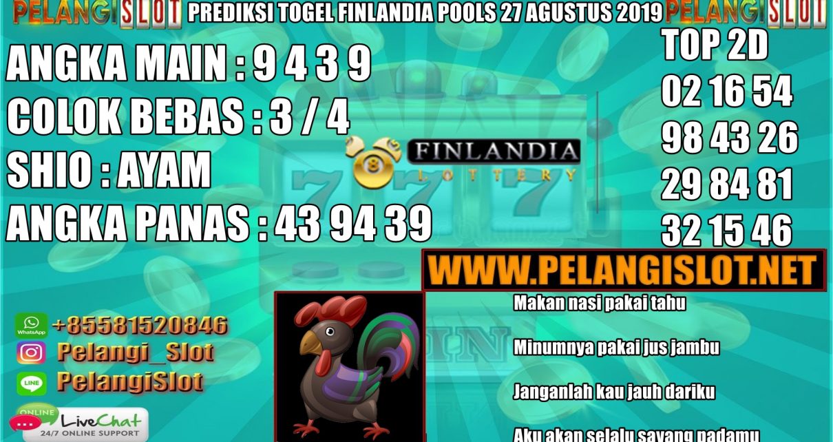 PREDIKSI TOGEL FINLANDIA POOLS 27 AGUSTUS 2019