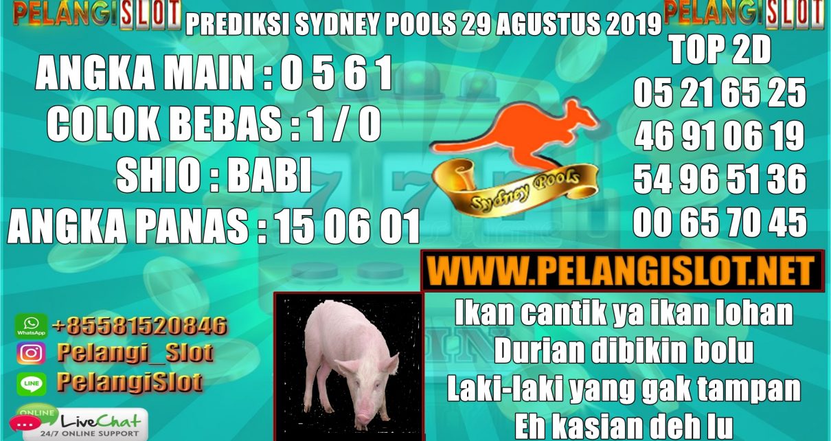 PREDIKSI SYDNEY POOLS 29 AGUSTUS 2019