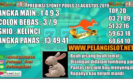 PREDIKSI SYDNEY POOLS 31 AGUSTUS 2019