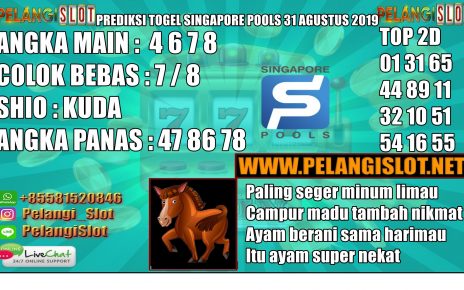 PREDIKSI TOGEL SINGAPORE POOLS 31 AGUSTUS 2019