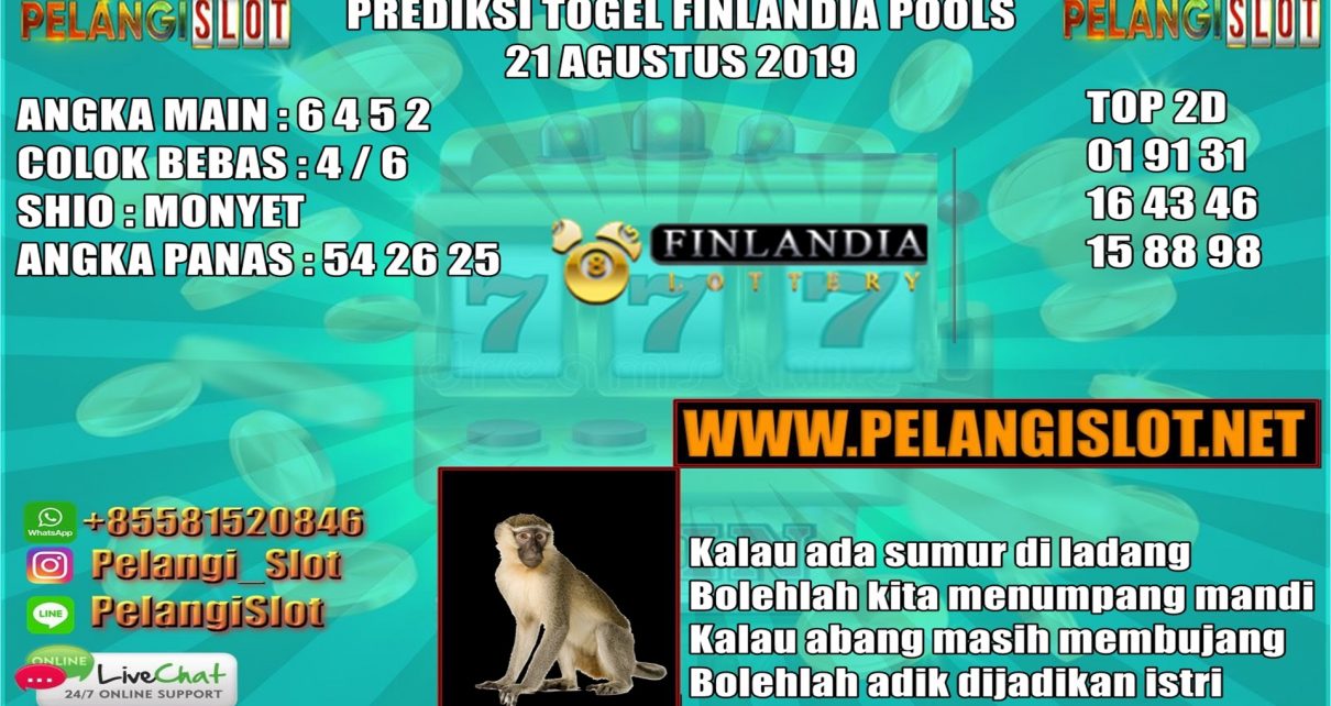 PREDIKSI TOGEL FINLANDIA POOLS 21 AGUSTUS 2019