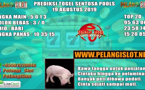 PREDIKSI TOGEL SENTOSA POOLS 19 AGUSTUS 2019