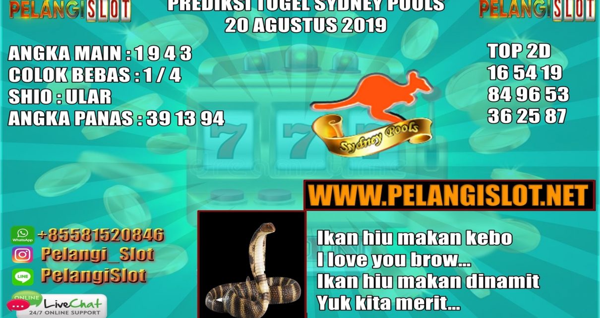 PREDIKSI TOGEL SYDNEY POOLS 20 AGUSTUS 2019