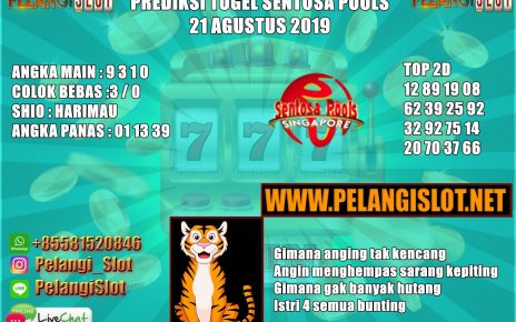 PREDIKSI TOGEL SENTOSA POOLS 21 AGUSTUS 2019