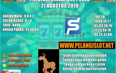 PREDIKSI SINGAPORE POOLS 21 AGUSTUS 2019