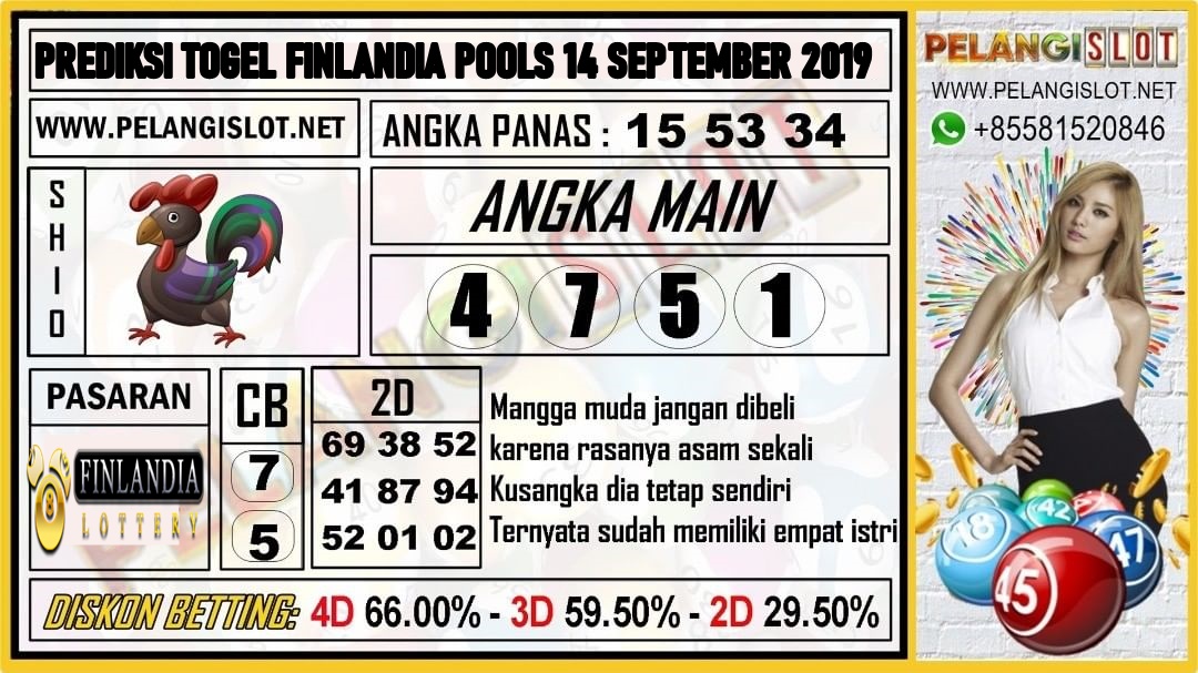 PREDIKSI TOGEL FINLANDIA POOLS 14 SEPTEMBER 2019