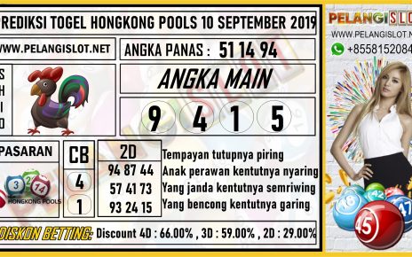 PREDIKSI TOGEL HONGKONG POOLS 10 SEPTEMBER 2019