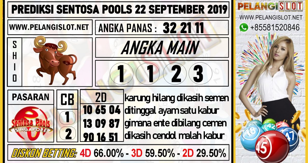 PREDIKSI SENTOSA POOLS 22 SEPTEMBER 2019