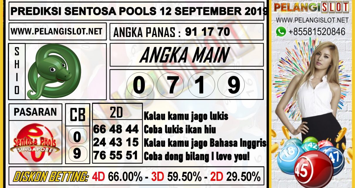 PREDIKSI SENTOSA POOLS 12 SEPTEMBER 2019