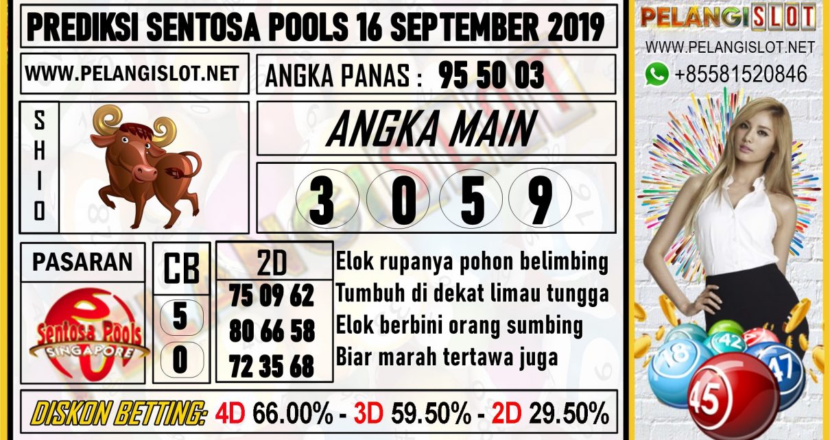 PREDIKSI SENTOSA POOLS 16 SEPTEMBER 2019