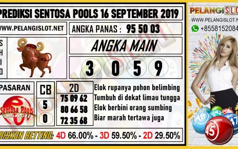 PREDIKSI SENTOSA POOLS 16 SEPTEMBER 2019