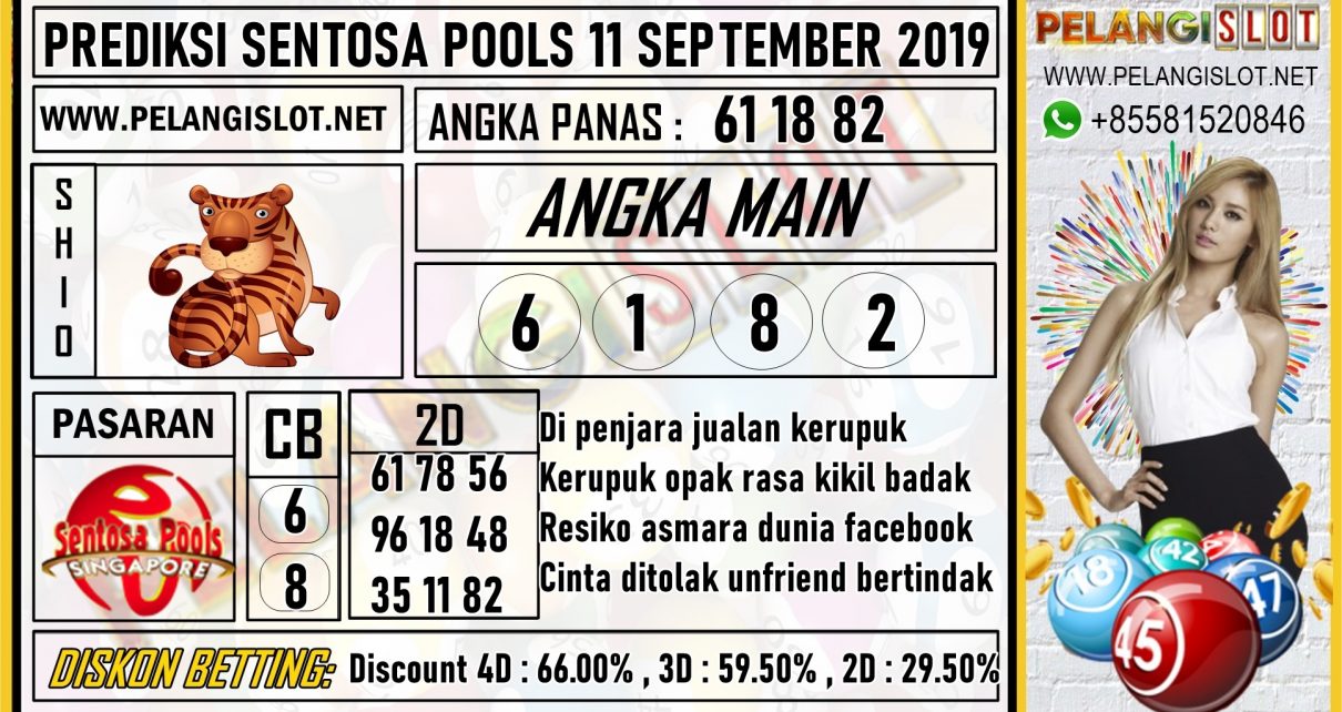 PREDIKSI SENTOSA POOLS 11 SEPTEMBER 2019