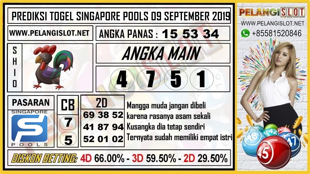 PREDIKSI TOGEL SINGAPORE POOLS 09 SEPTEMBER 2019