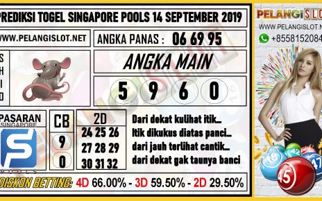 PREDIKSI TOGEL SINGAPORE POOLS 14 SEPTEMBER 2019