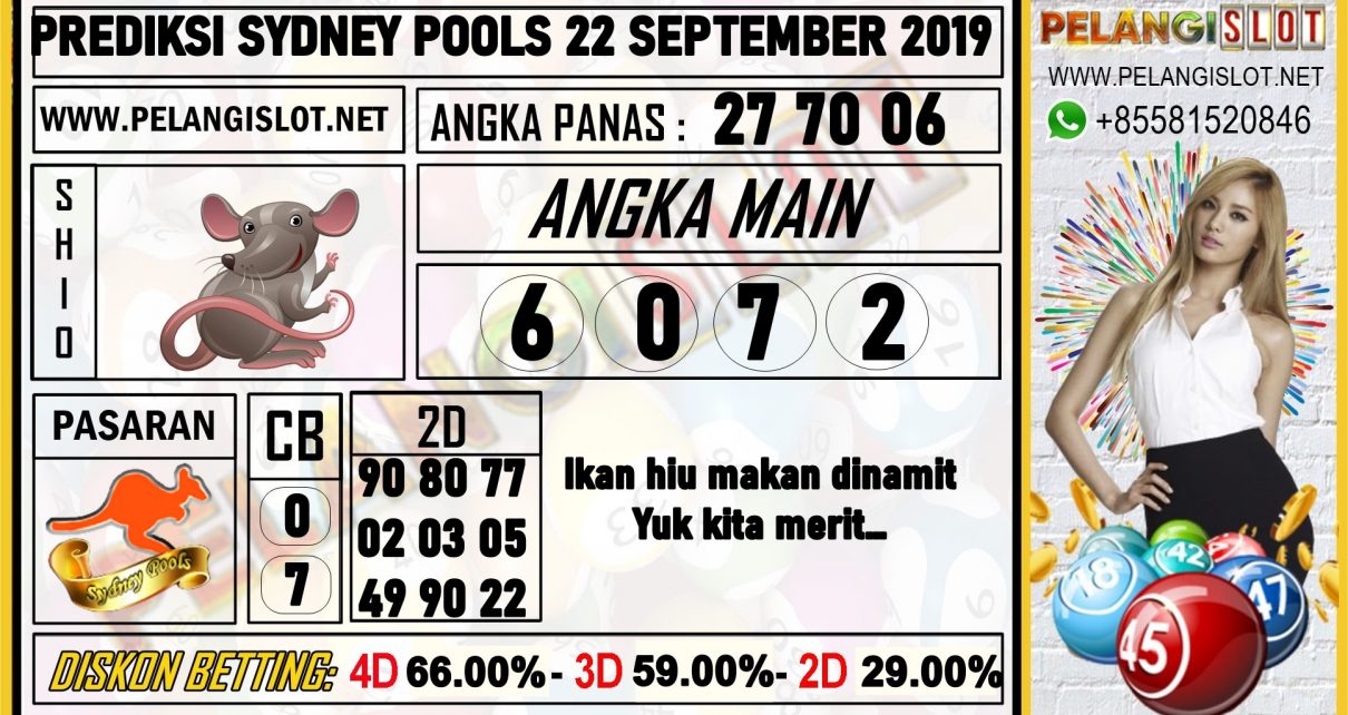 PREDIKSI SYDNEY POOLS 22 SEPTEMBER 2019