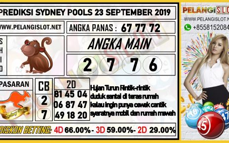 PREDIKSI SYDNEY POOLS 23 SEPTEMBER 2019