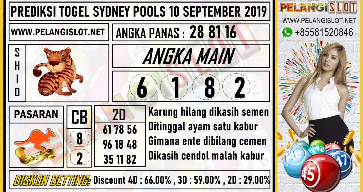 PREDIKSI TOGEL SYDNEY POOLS 10 SEPTEMBER 2019