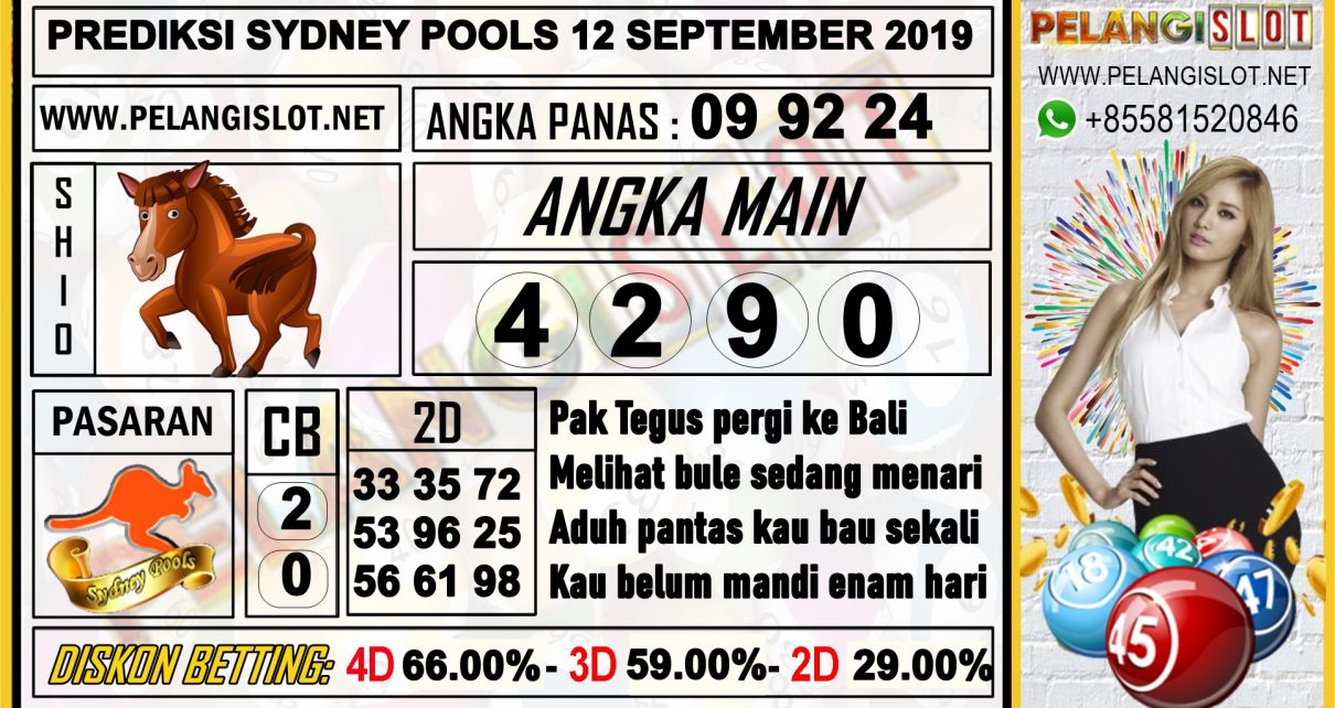 PREDIKSI SYDNEY POOLS 12 SEPTEMBER 2019