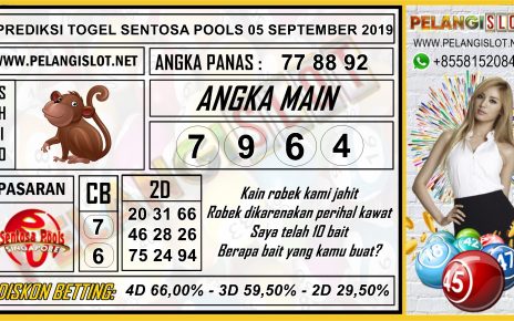 PREDIKSI TOGEL SENTOSA POOLS 05 SEPTEMBER 2019