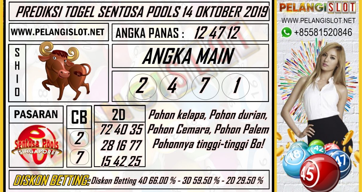 PREDIKSI TOGEL SENTOSA POOLS 14 OKTOBER 2019