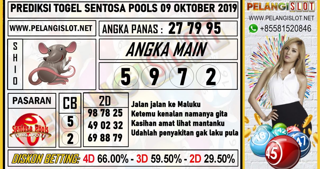 PREDIKSI TOGEL SENTOSA POOLS 09 OKTOBER 2019