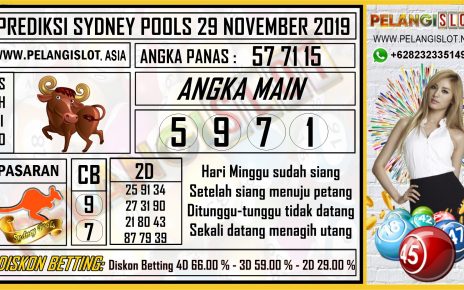 PREDIKSI SYDNEY POOLS 29 NOVEMBER 2019