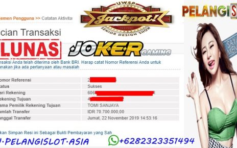 Pemenang Games Slot JOKERSLOT 22 November 2019