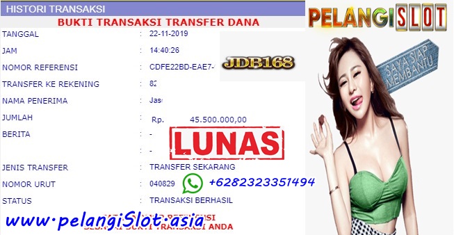 Pemenang Games Slot JDB168 22 November 2019