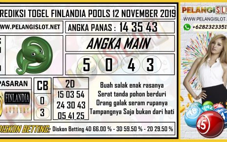 PREDIKSI TOGEL FINLANDIA POOLS 12 NOVEMBER 2019