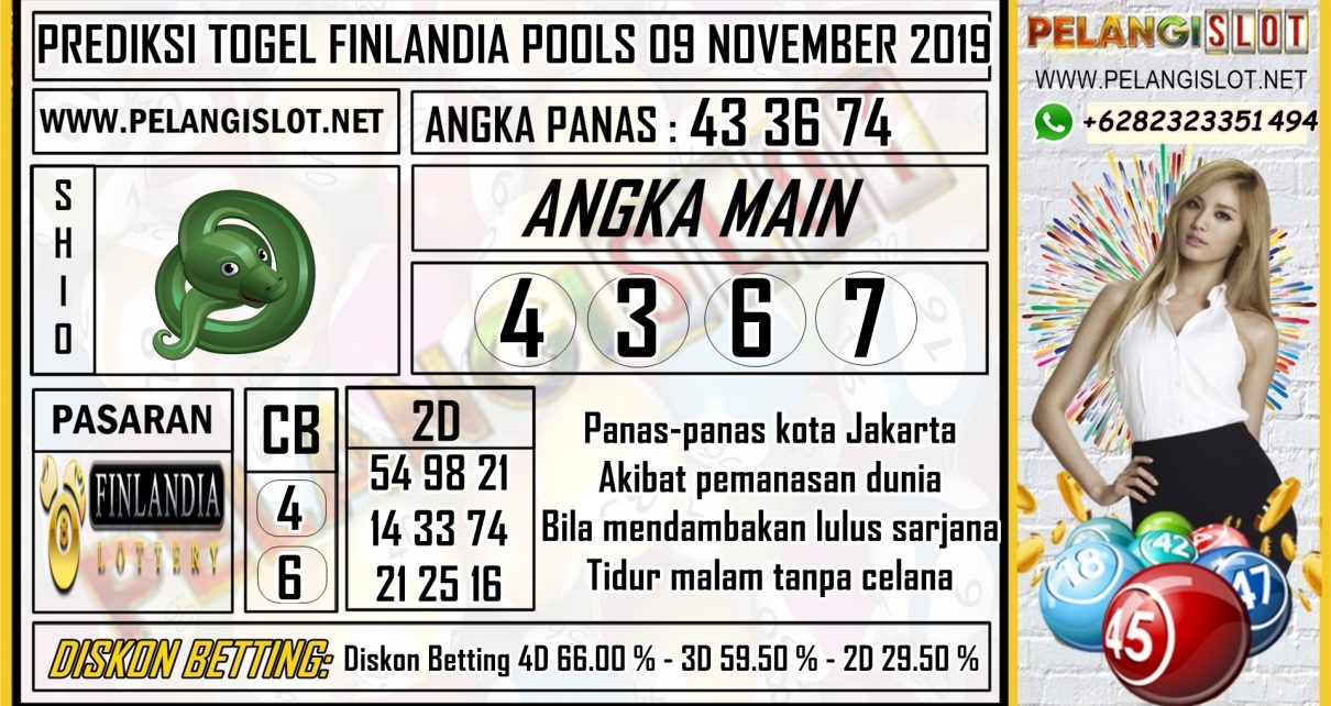 PREDIKSI TOGEL FINLANDIA POOLS 09 NOVEMBER 2019
