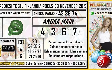 PREDIKSI TOGEL FINLANDIA POOLS 09 NOVEMBER 2019