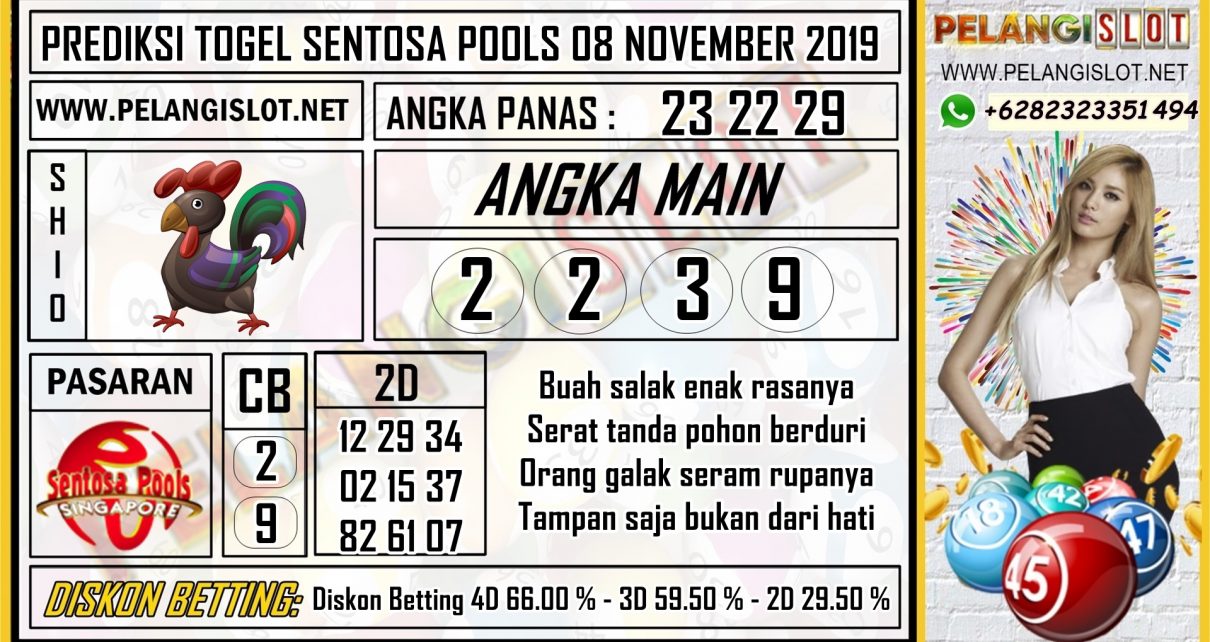 PREDIKSI TOGEL SENTOSA POOLS 08 NOVEMBER 2019