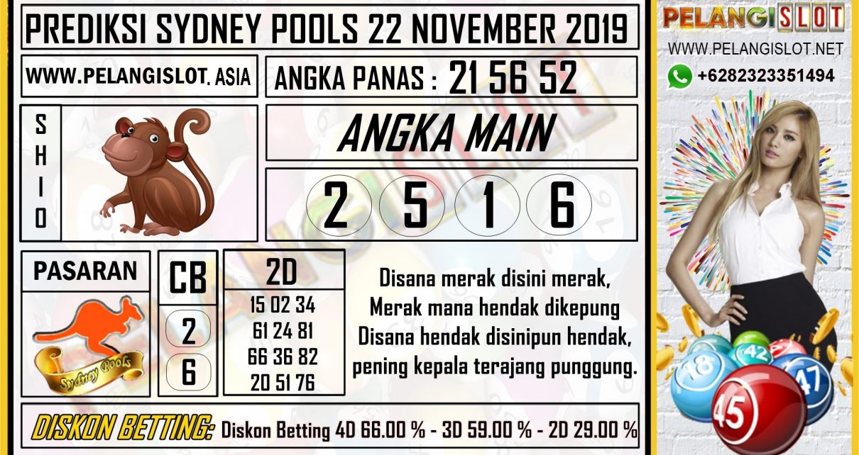 PREDIKSI SYDNEY POOLS 22 NOVEMBER 2019