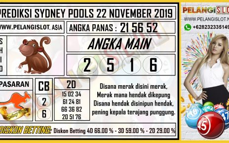 PREDIKSI SYDNEY POOLS 22 NOVEMBER 2019