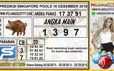 PREDIKSI SINGAPORE POOLS 18 DESEMBER 2019