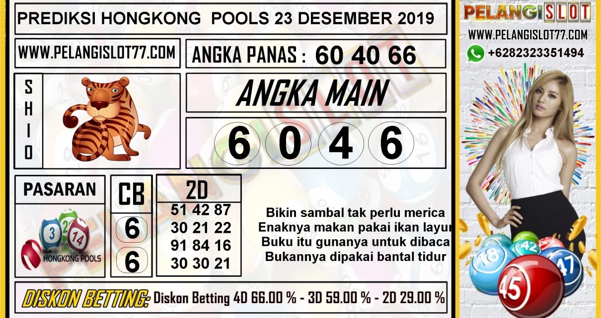 PREDIKSI HONGKONG POOLS 23 DESEMBER 2019