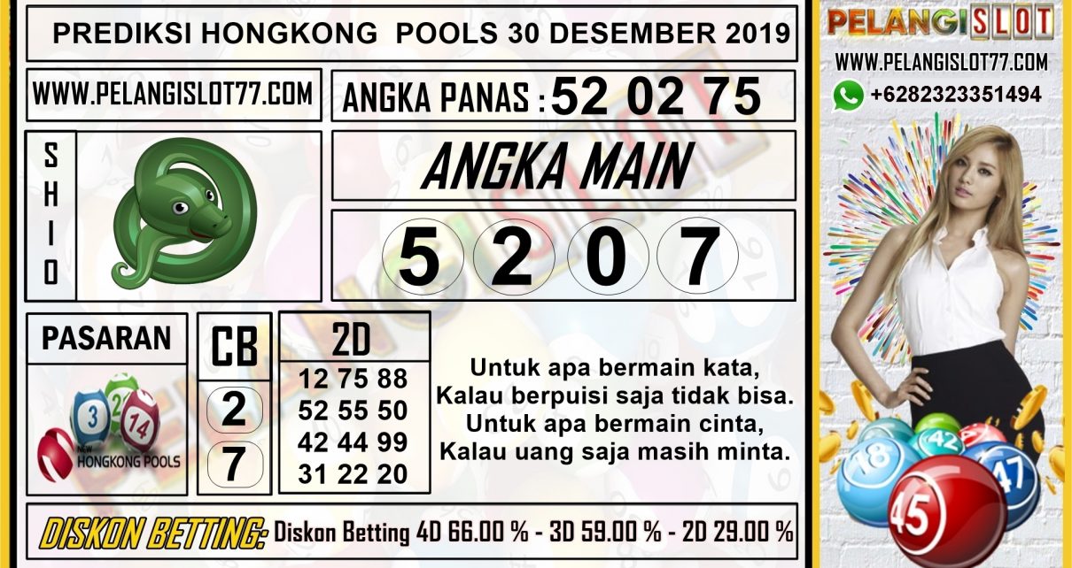 PREDIKSI HONGKONG POOLS 30 DESEMBER 2019