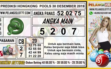 PREDIKSI HONGKONG POOLS 30 DESEMBER 2019