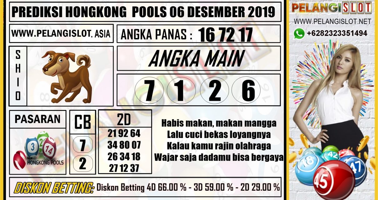 PREDIKSI HONGKONG POOLS 06 DESEMBER 2019