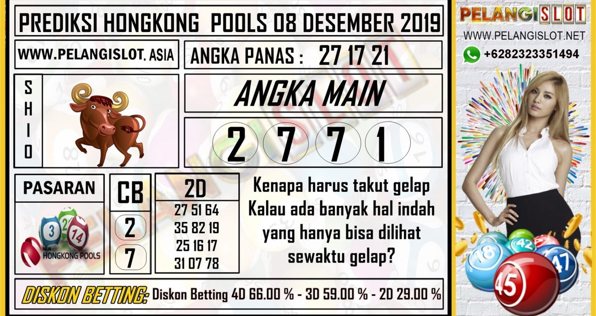 PREDIKSI HONGKONG POOLS 08 DESEMBER 2019