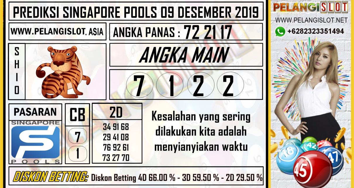 PREDIKSI SINGAPORE POOLS 09 DESEMBER 2019