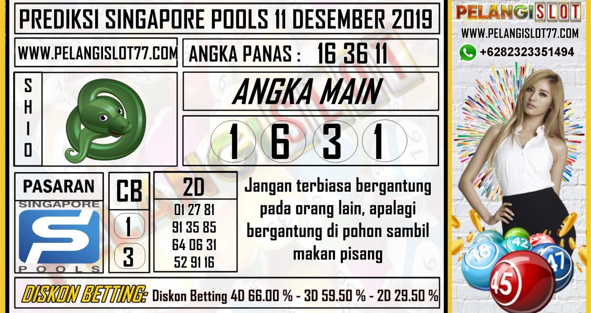 PREDIKSI SINGAPORE POOLS 11 DESEMBER 2019